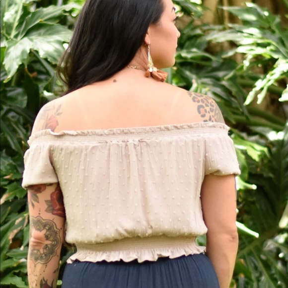 Our Bohemian Off The Shoulder Crop Top - Picture 3 of 3